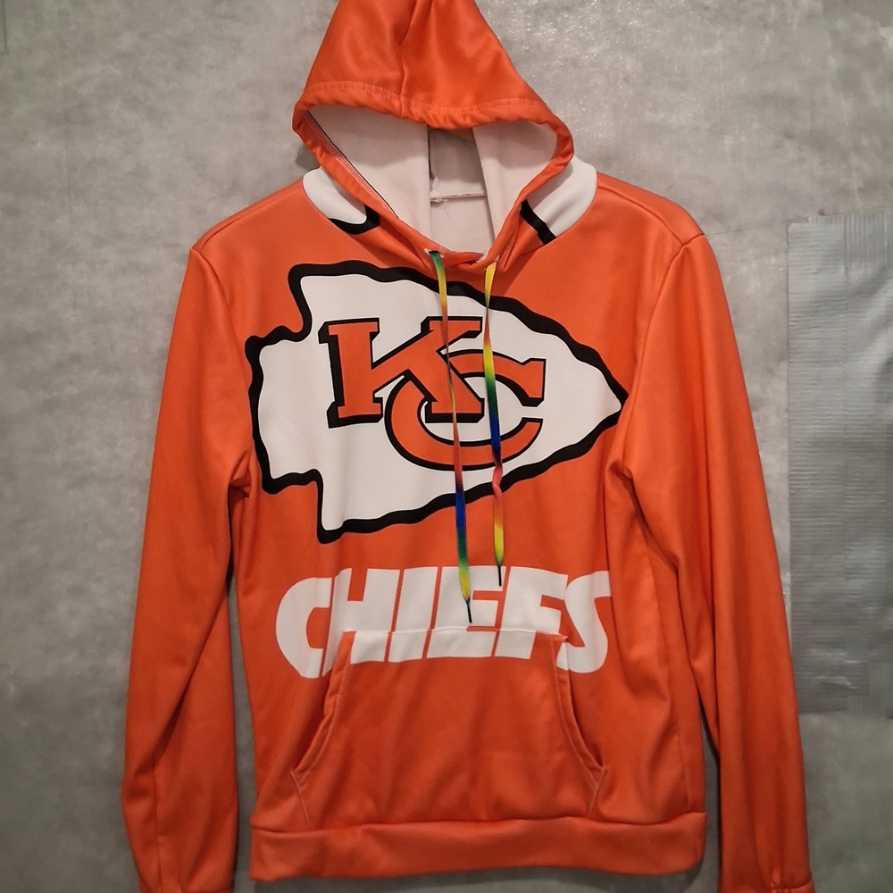 Kansas City Chiefs Hoodie : Size Medium : Two Sided Design